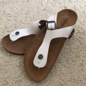 White Thong Sandals (Size 7.5)